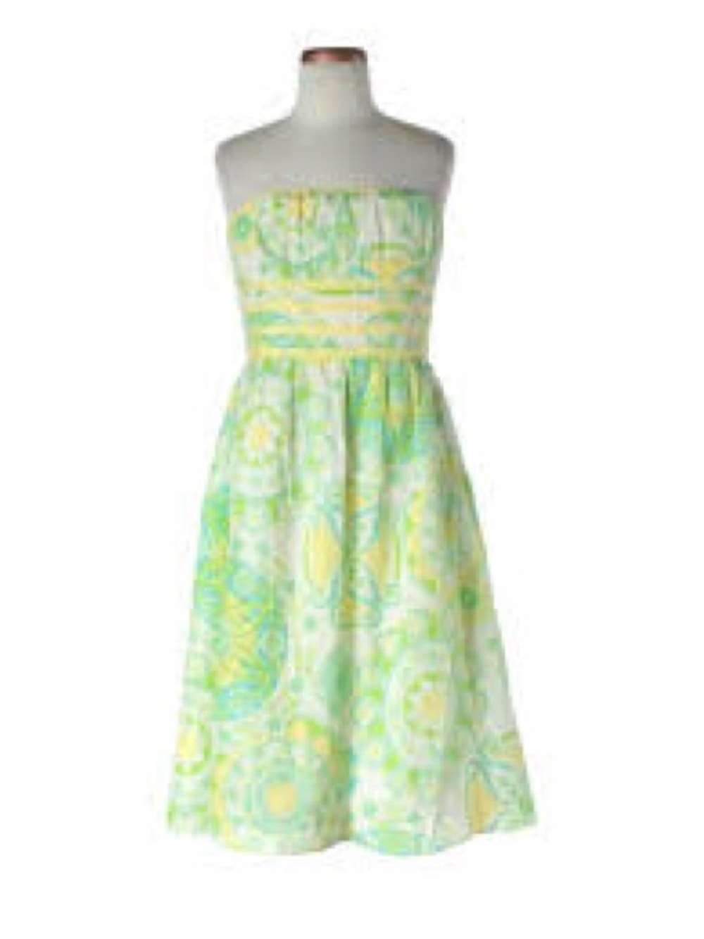 Lilly Pulitzer White Label Katrina Fountain of Youth Strapless Midi Dress